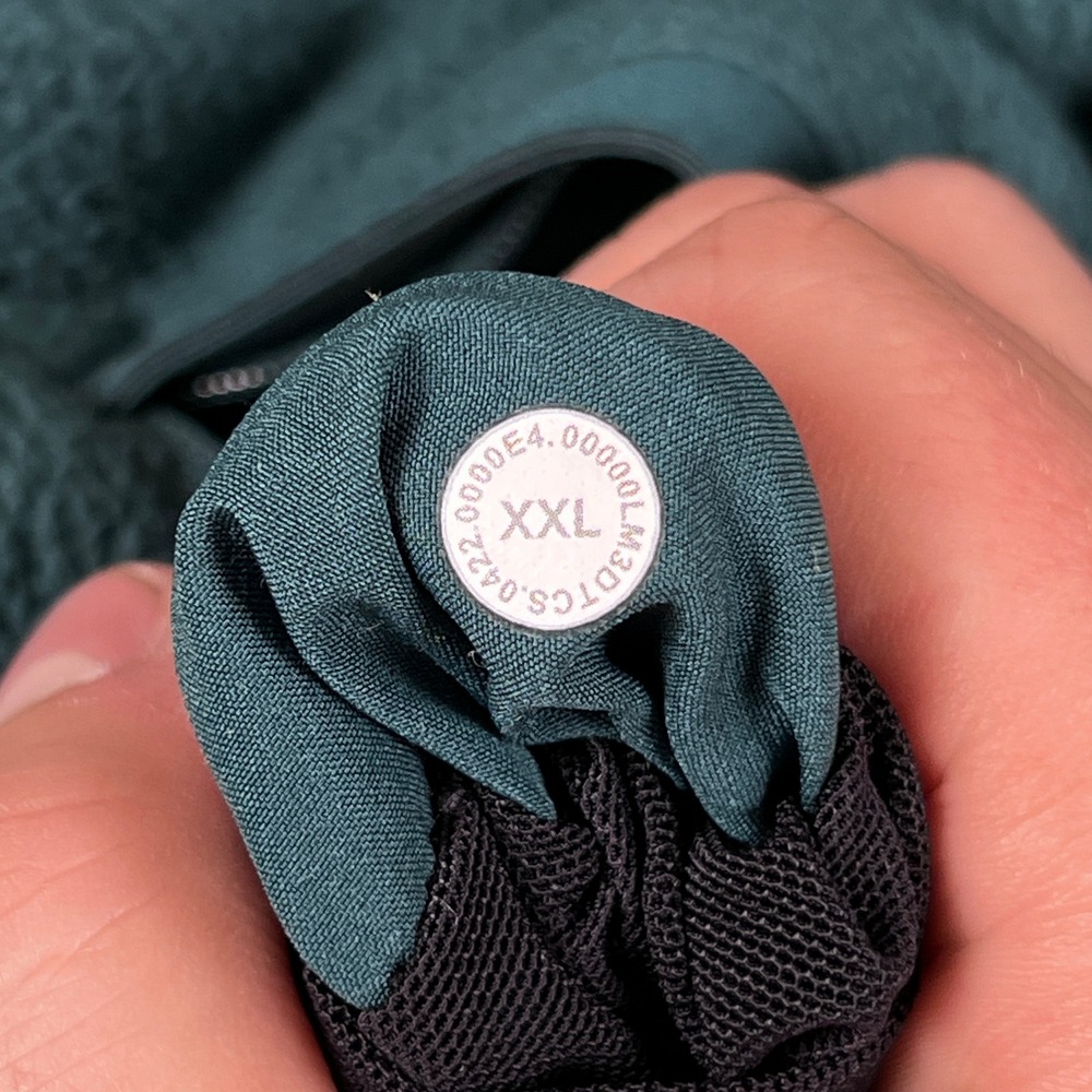 Lululemon Oversized Fleece Half Zip Pullover Mens XXL Teal Blue Jacket LM3DTCS - Picture 4 of 10